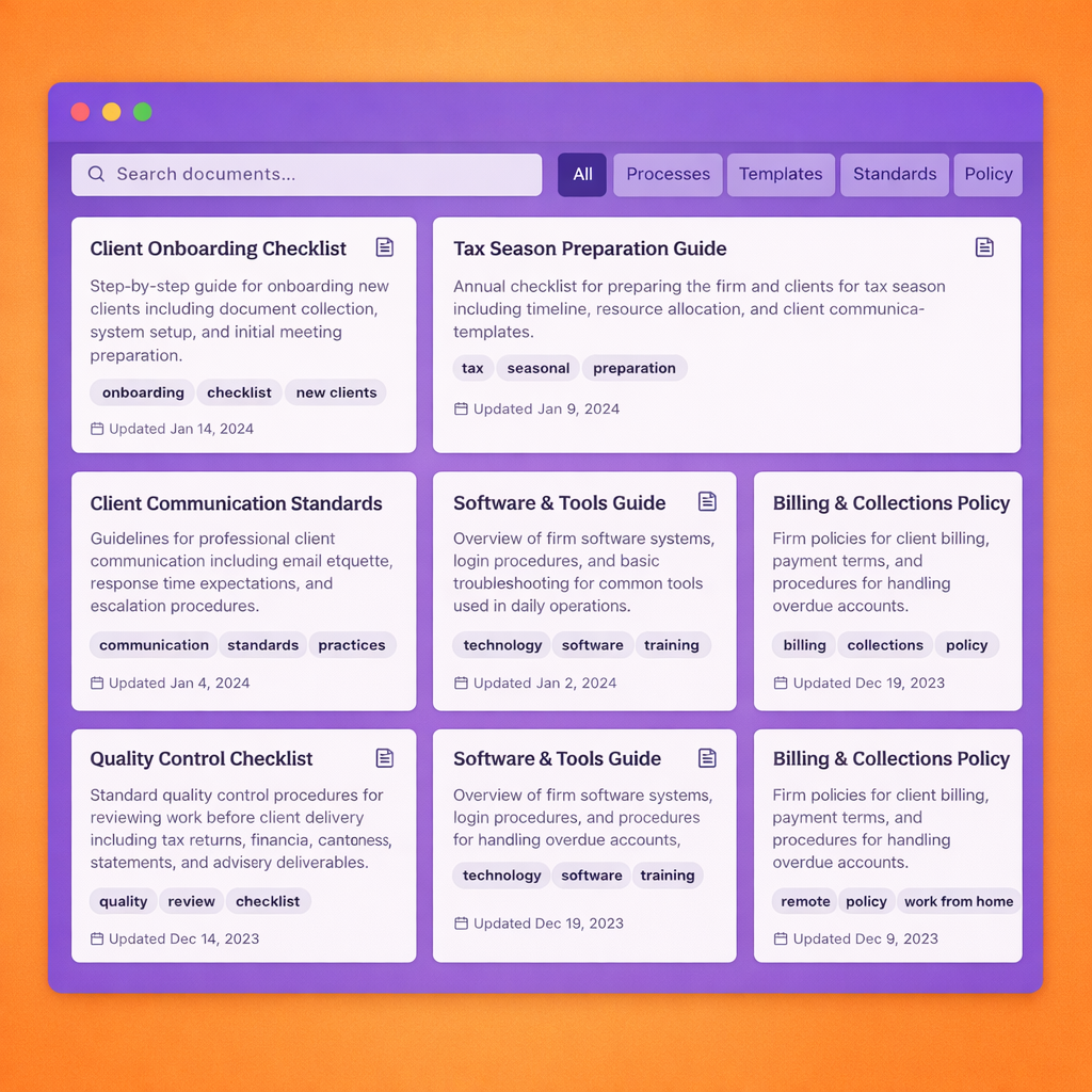 Coaching & Enablement interface
